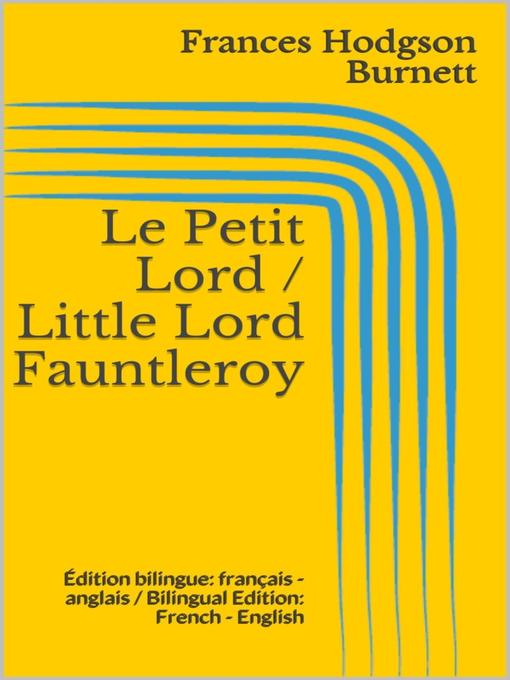 Cover of Le Petit Lord / Little Lord Fauntleroy